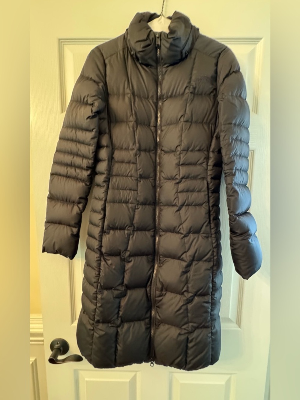 The North Face Women's Black Long Quilted Puffer Coat with snap on Hood
Size XS - Picture 2 of 6